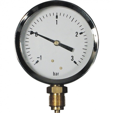 Manometre 100 mm filetage 1/2\  pression pression -1 bar / +3 bar