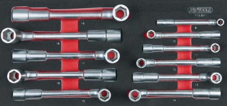 Module de cles a pipe debouchees 6 pans 11 pieces ks tools