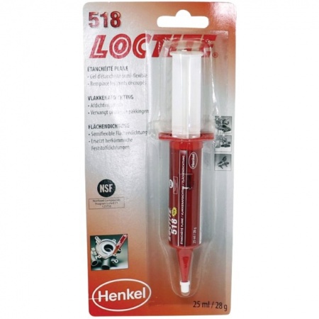 Pate a joint rouge 518 seringue 25 ml loctite