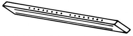 Pointe à barre réversible 720 mm carre de 25 mm adaptable Kuhn 460011/010