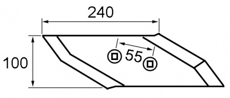 Pointe réversible gauche adaptable Lemken 3365541