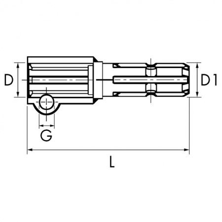 Prolongateur à pince f.3/4-z20 m.3/8-z6