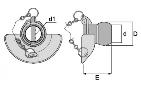 Rotule avec cone de guidage renforce categorie 3-2 28x64