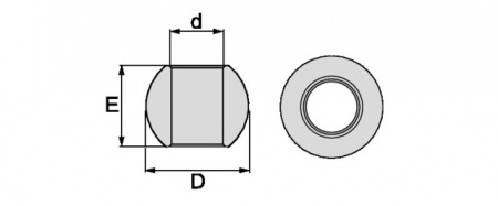 Rotule inférieure catégorie 2-1 22x56 lg 45mm