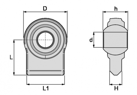 Rotule plate à souder diamètre 19 mm