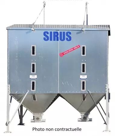 Silo Sirus cubique « Succes » 14 m³ - Bicône - Remplissage par GODET