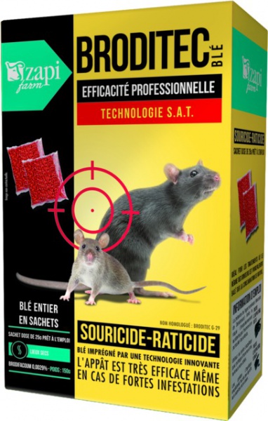 OCCI RATS ET SOURIS + BLÉ brodifacoum raticide prêt à l'emploi