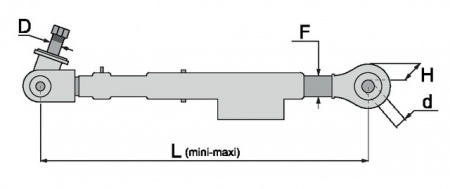 Stabilisateur rigide diametre 19 mm longueur 560-600 cbm