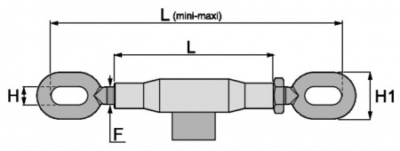 Tendeur pour stabilisateur diamètre 18 longueur 250 mm