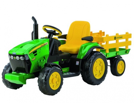 Tracteur électrique pour enfant John Deere Ground Force avec remorque