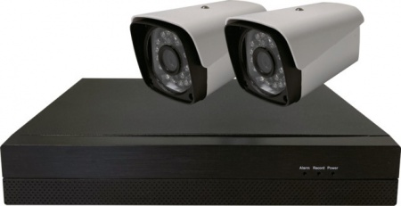 Video surveillance poe 2 cameras avec disque dur 1tb